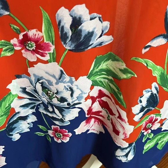 The Pioneer Woman Orange Kimono with Floral Print - Size S/M - Picture 5 of 8